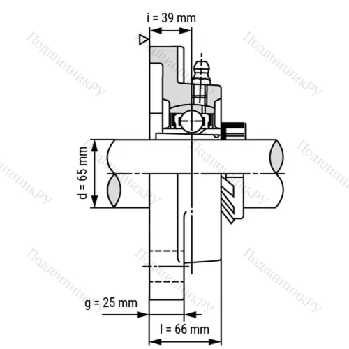 Подшипниковый узел UKF 315+H 2315 - Вал: 65 мм от производителя  LPZ Подшипниковый узел UKF 315+H 2315 - Вал: 65 мм от производителя  LPZ