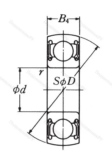 Однорядный шариковый подшипник CS 205 LLU