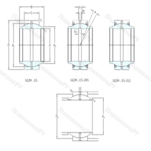 Подшипник скольжения сферический GEZM 300ES-2RS