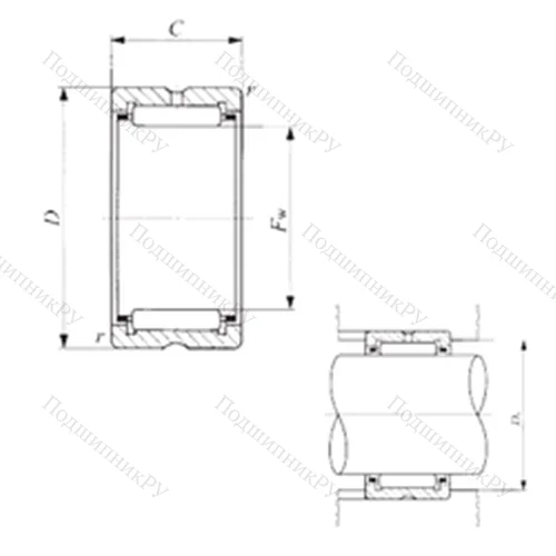 Подшипник игольчатый радиальный TAF 293820/SG
