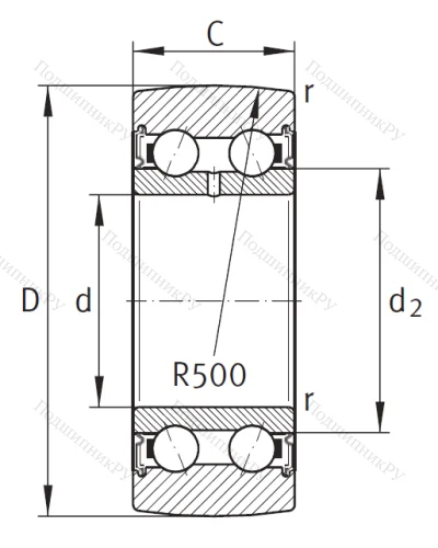 Подшипник LR 50/5 2RS HLC от производителя  INA
