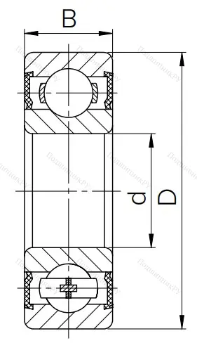 Шариковый однорядный подшипник 180304 (6304 2RS) в Нижневартовске