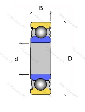 Однорядный шариковый подшипник 6007 HVZZ