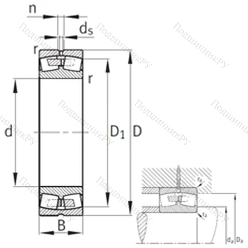 Подшипник роликовый радиальный самоцентрирующийся 24144-B-K 30