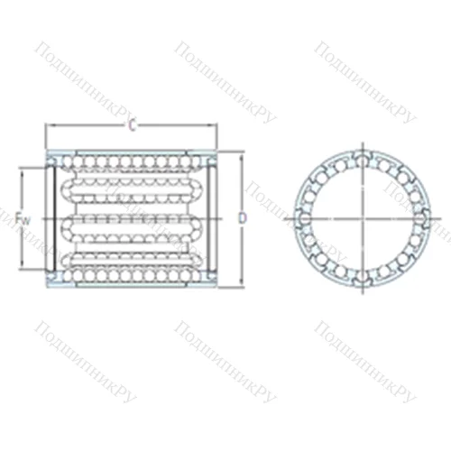 Подшипник шариковый линейный LBBR 10-2LS
