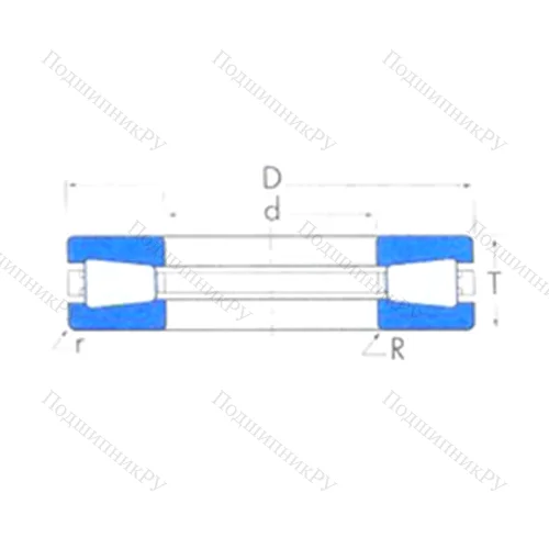 Подшипник роликовый упорный T 16021