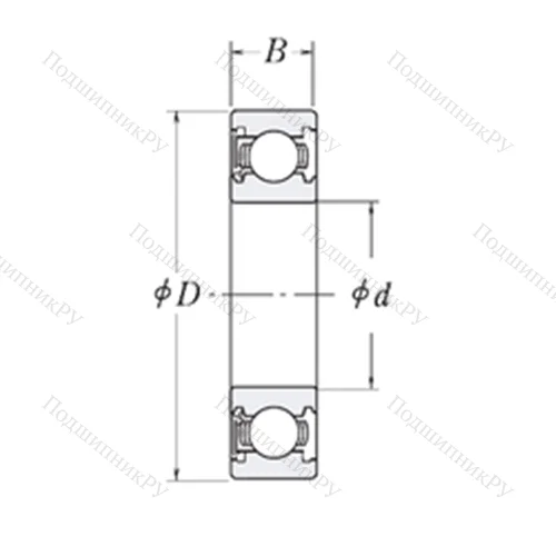 Подшипник шариковый радиальный KLNJ 5/8-RS