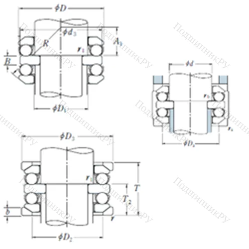 Подшипник шариковый упорный 54309U от производителя  NSK