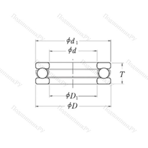 Подшипник шариковый упорный MT 8