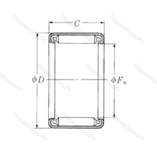 Подшипник игольчатый радиальный F-1510