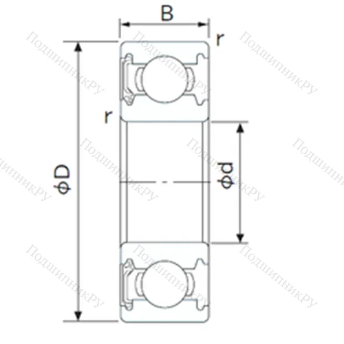 Подшипник шариковый радиальный 6309NSE