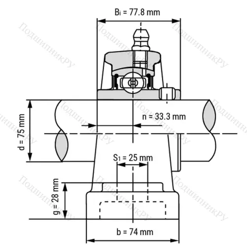 Подшипниковый узел SSUCP 215 - Вал: 75 мм от производителя  LPZ