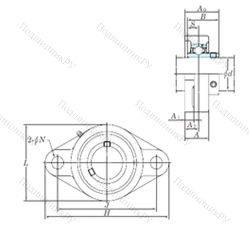 Подшипниковый узел шариковый радиальный UCFLX 07-22