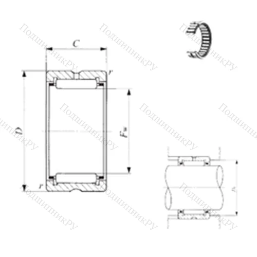 Подшипник игольчатый радиальный RNA 4984