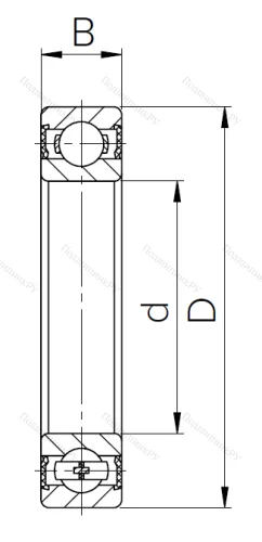 Шариковый однорядный подшипник 180317 (6317 2RS) в Нижневартовске