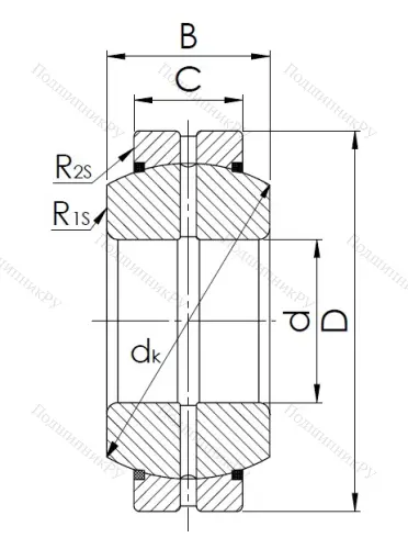 Шарнирный подшипник GE 15 ES 2RS в Нижневартовске