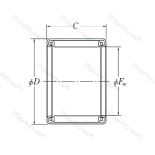 Подшипник игольчатый радиальный F-3026