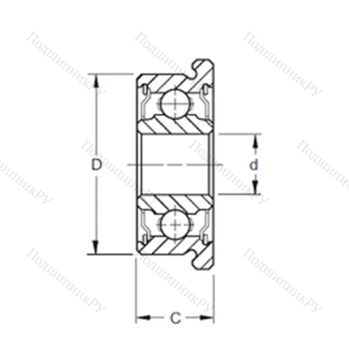 Подшипник шариковый радиальный FR 168