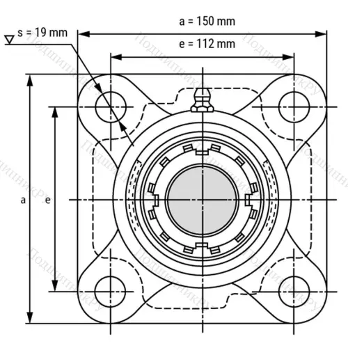 Подшипниковый узел UKF 308+H 2308 - Вал: 35 мм от производителя  LPZ Подшипниковый узел UKF 308+H 2308 - Вал: 35 мм от производителя  LPZ