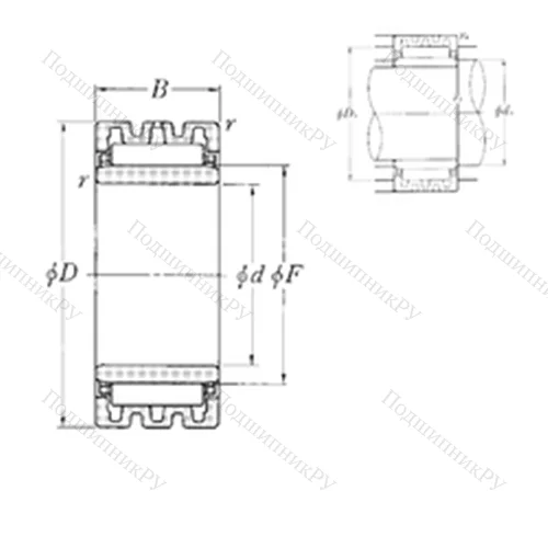 Подшипник игольчатый радиальный NA 4914S