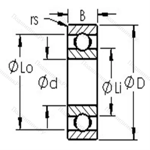 Подшипники шариковые радиальные однорядные 6204