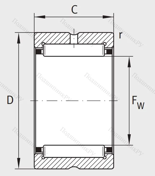 Игольчатый подшипник NK 29/20 TV XL