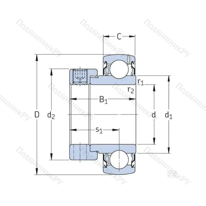 Корпусный подшипник YET 205-014 в Нижневартовске