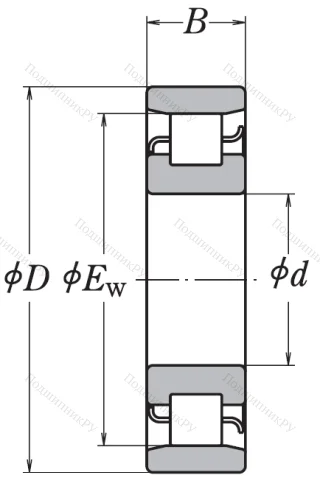 Роликовый цилиндрический подшипник N 212 W от производителя  NSK