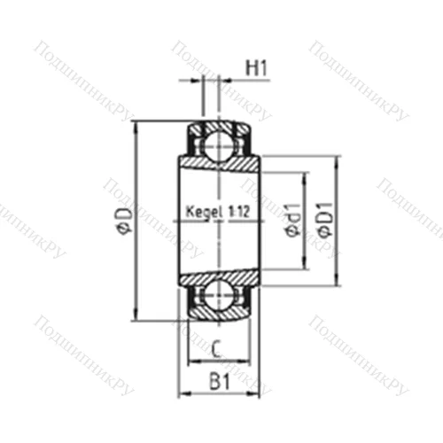 Подшипник шариковый радиальный UK 326