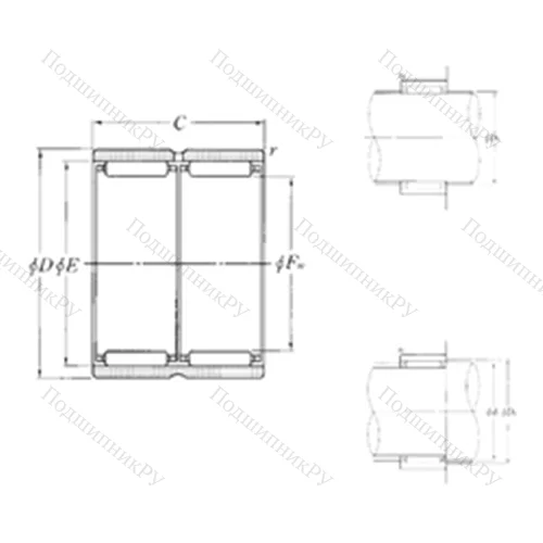 Подшипник игольчатый радиальный RNAO-20?32?24ZW