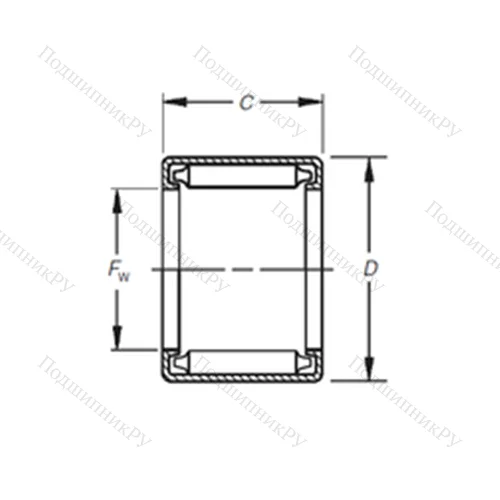 Подшипник игольчатый радиальный BH-1112