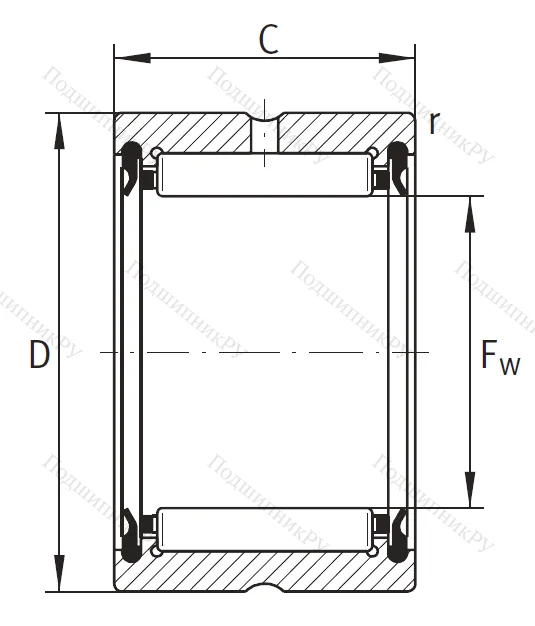 Игольчатый подшипник RNA 4902 2RSR XL