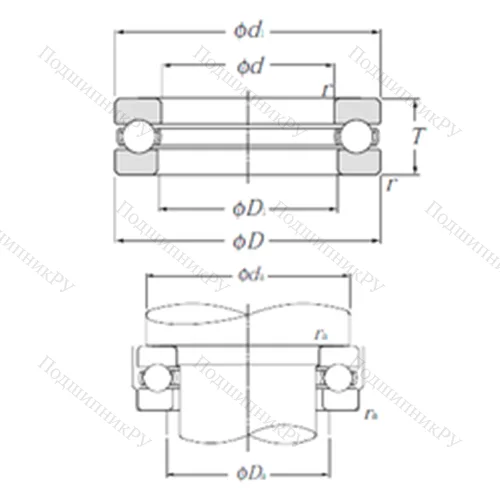 Подшипник шариковый упорный 51248
