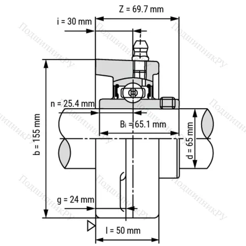Подшипниковый узел SSUCFL 213 - Вал: 65 мм от производителя  LPZ