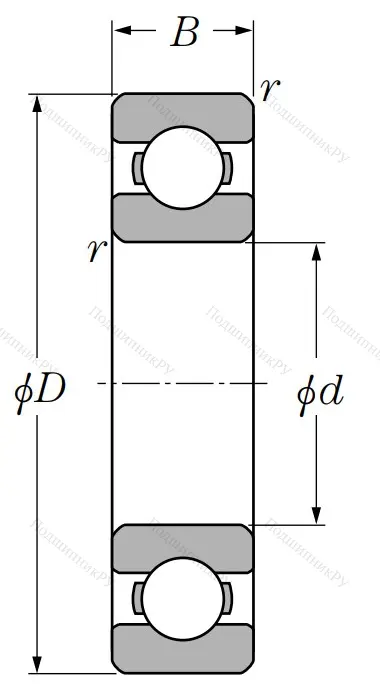 Однорядный шариковый подшипник 6216 C 3