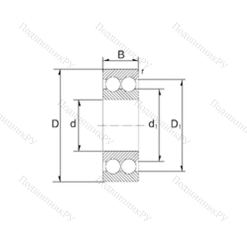 Подшипник шариковый радиально-упорный 3309