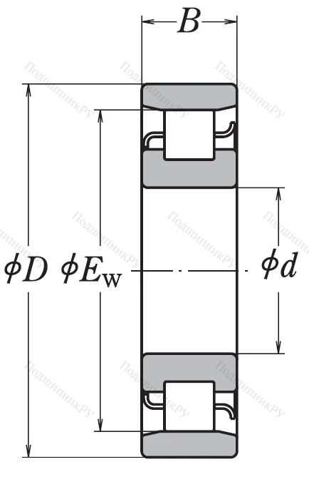 Роликовый цилиндрический подшипник N 214 W от производителя  NSK