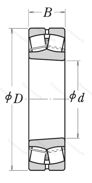 Сферический роликовый подшипник с конической посадкой на вал 22312 EAKE 4