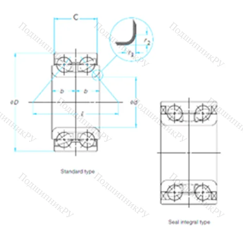 Подшипник шариковый радиально-упорный 547059A