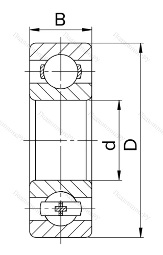 Миниатюрный шариковый подшипник MR 117 ZZ в Нижневартовске
