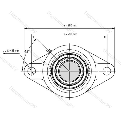 Подшипниковый узел UCFL 216 - Вал: 80 мм