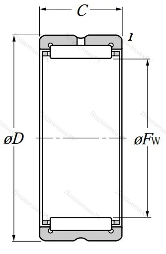 Игольчатый подшипник NK 25/20 R