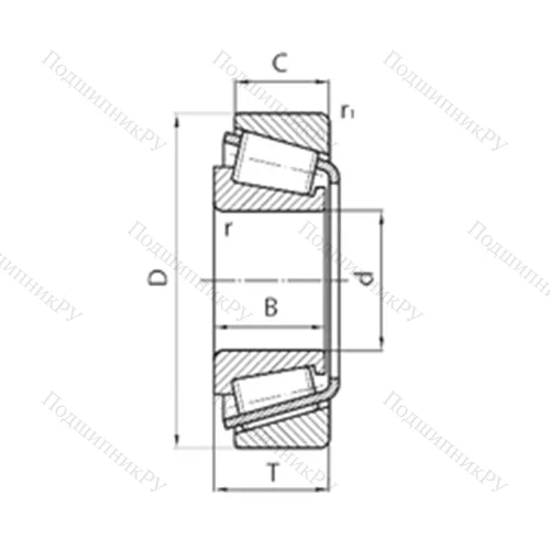Подшипник роликовый радиально-упорный NP 823007/NP 735186