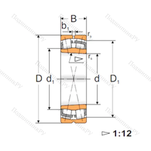Подшипник роликовый радиальный самоцентрирующийся 22226 KW 33