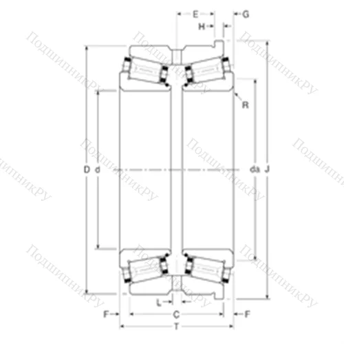 Подшипник роликовый радиально-упорный 280177X/280288XH