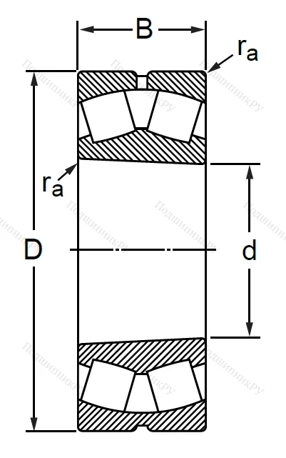 Сферический роликовый подшипник с конической посадкой на вал 113516 Н (22216 KMBW 33) в Нижневартовске