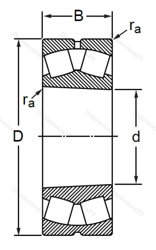 Сферический роликовый подшипник с конической посадкой на вал 113520 Н (22220 KMBW 33) в Нижневартовске