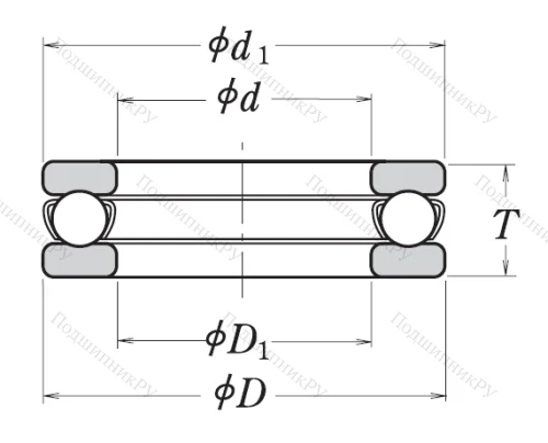 Упорный шариковый подшипник 51409 от производителя  NSK