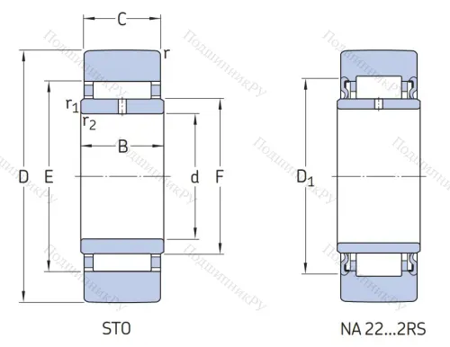 Подшипник NA 2204 2RS от производителя  SKF