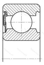 Модификация подшипника 4-160203АК размер 17x40x12 от производителя  ГПЗ-23